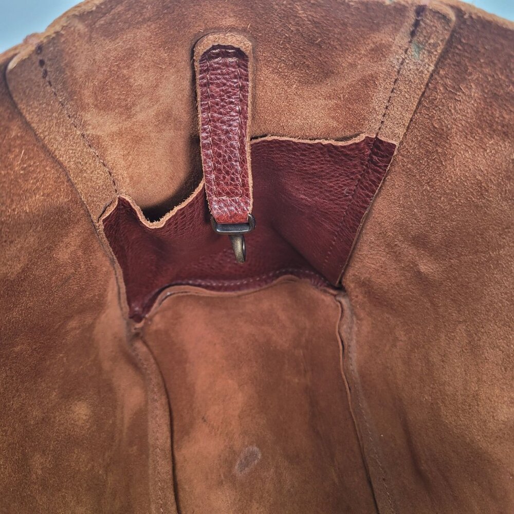 Portland Leather Co Women's Brown Leather Crossbody Bag - Picture 8 of 12